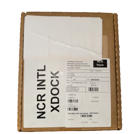 NCR Motherboard Kingsway GL40 Core2Duo-2.2GHZ 2GB PN: 445-0728233