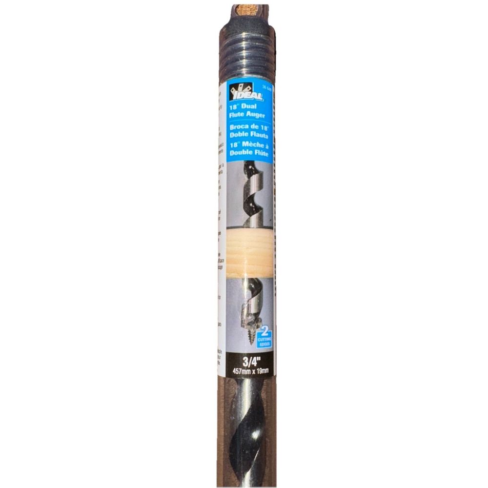 IDEAL INDUSTRIES 18 inch x 3/4 inch Dual Flute Auger Bit – a tube of waterproofing
