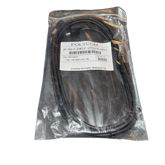 Polycom 14P MINI VGA Cable - 9.8FT - 3M - 2457-28978-001