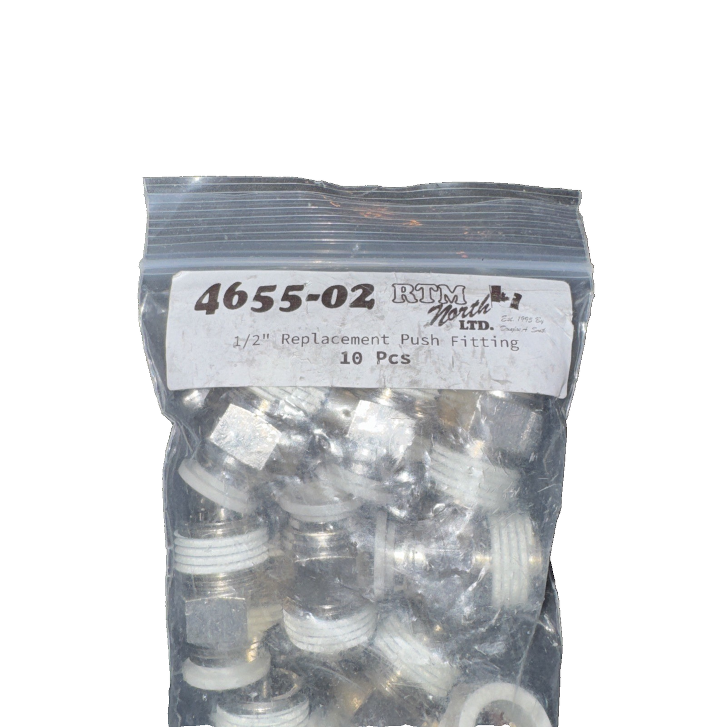 RTM 4655-02 1/2" Replacement Push Fitting 10 PCS