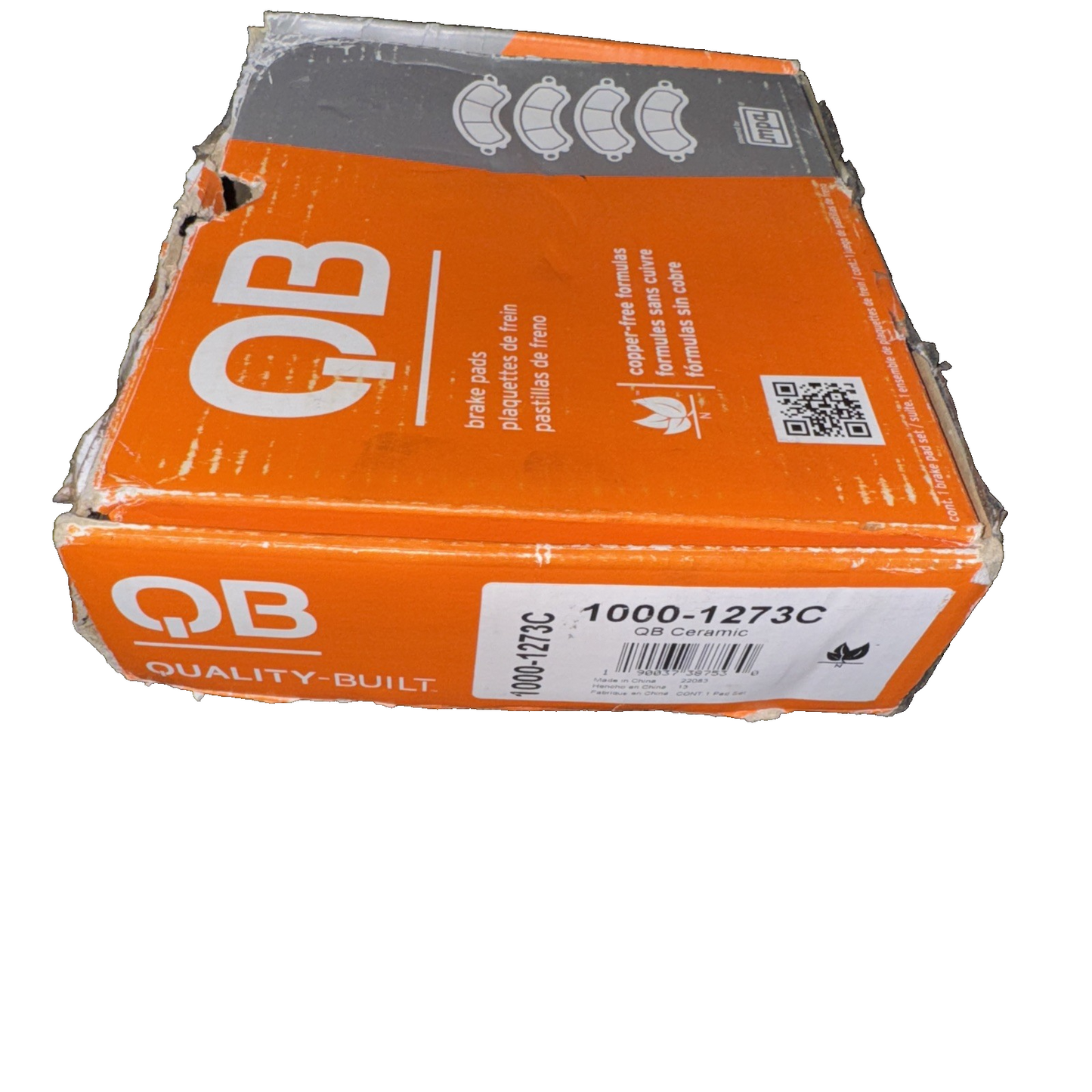 QB by QUALITY-BUILT Ceramic Front Brake Pads 1000-1273C