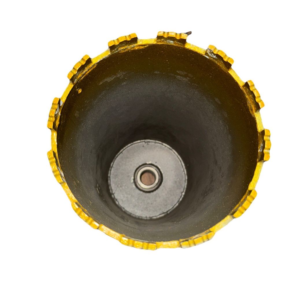 DaduoRi Wet Core Drill Bit, 2.75" Diameter x 14" Depth, 1-1/4"-7 (71mm) – a yellow and black metal object on a white surface