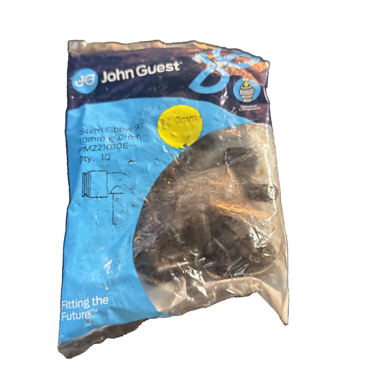 John Guest PM221010E Stem Elbow, 10mm x 10 mm (Pack of 10)