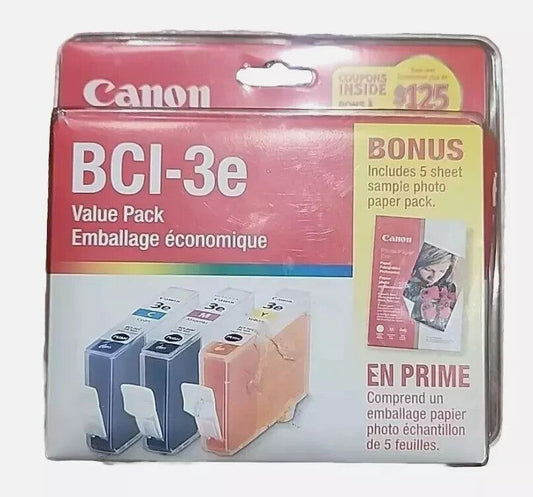 Genuine Canon BCI-3e Three Colour Ink Tank Value Pack - Cyan, Magenta & Yellow – canon bc - 3 ink cartridges