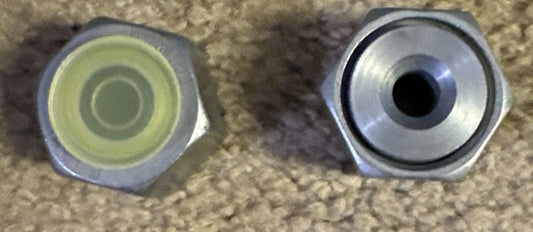 Seal-Lok O-Ring Parker Face Seal Tube P# 12-8 TRLON-S 2 Pack – two metal nuts with green and black caps