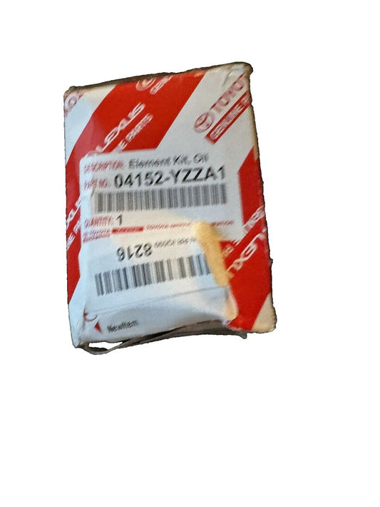 Toyota Genuine Parts 04152-YZZA1 Oil Filter – a packet of white and red food