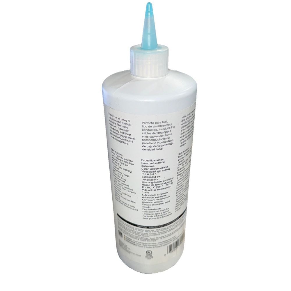 Gardner Bender 79-201 Poly-Gel™ Cable-Pulling Lubricant – a bottle of liquid with a blue cap