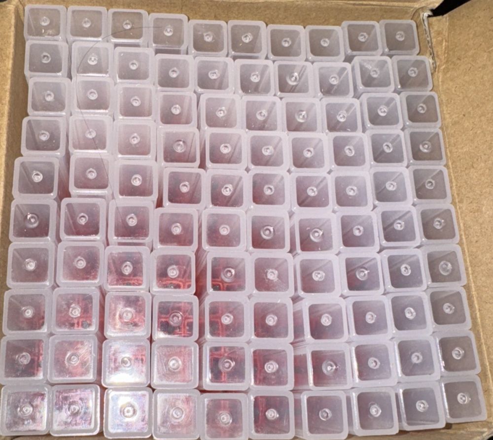 Nail Polish Drill Bit 100 Pack, Unbranded – a box filled with lots of small plastic containers