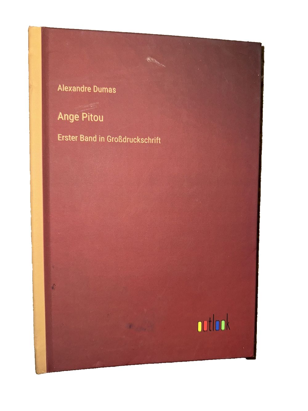 Ange Pitou: Erster Band in Grodruckschrift, DaveyDooDeals – an old book with the title of an article