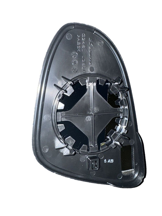 Fit System Passenger Side Non-heated Mirror Glass w-backing plate, Toyota Camry – a black plastic fan with a white background