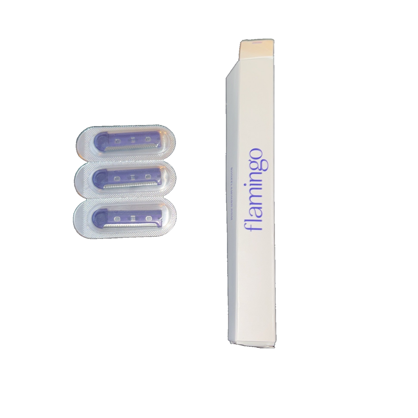 Flamingo Featherd Razor + 3 replacement Blades