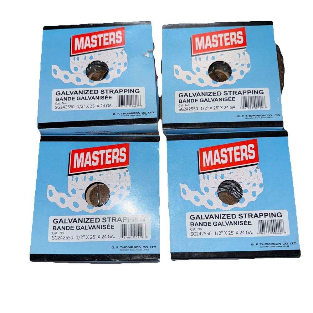 Masters SG242550 1/2" x 25' Galvanized Steel Suspension Strapping 4 Pack – master master master master master master master master master m…