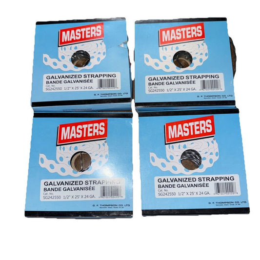 Masters SG242550 1/2" x 25' Galvanized Steel Suspension Strapping 4 Pack – master master master master master master master master master m…