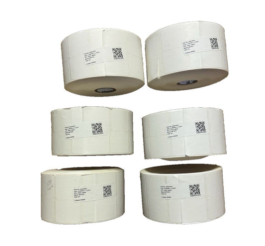 10010051 - Zebra 2.25" x 1.25" Z-Select 4000D Label (Case), DaveyDooDeals – four rolls of thermal thermal tape