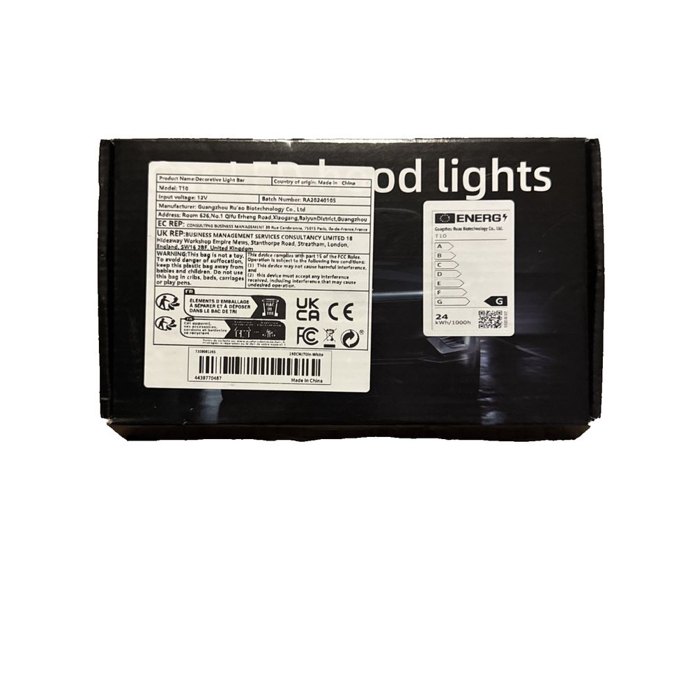 Decorative Light Bar T10 For Truck/Car Hood Seams, Unbranded – a black box with a label on it