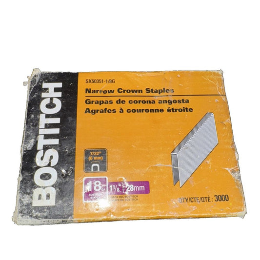 Stanley-Bostitch Staple Constrn 7/32 X 1-1/8 18 SX50351-1/8G 3000 Pack – boston narrow edge staples staples staples staples staples staples…