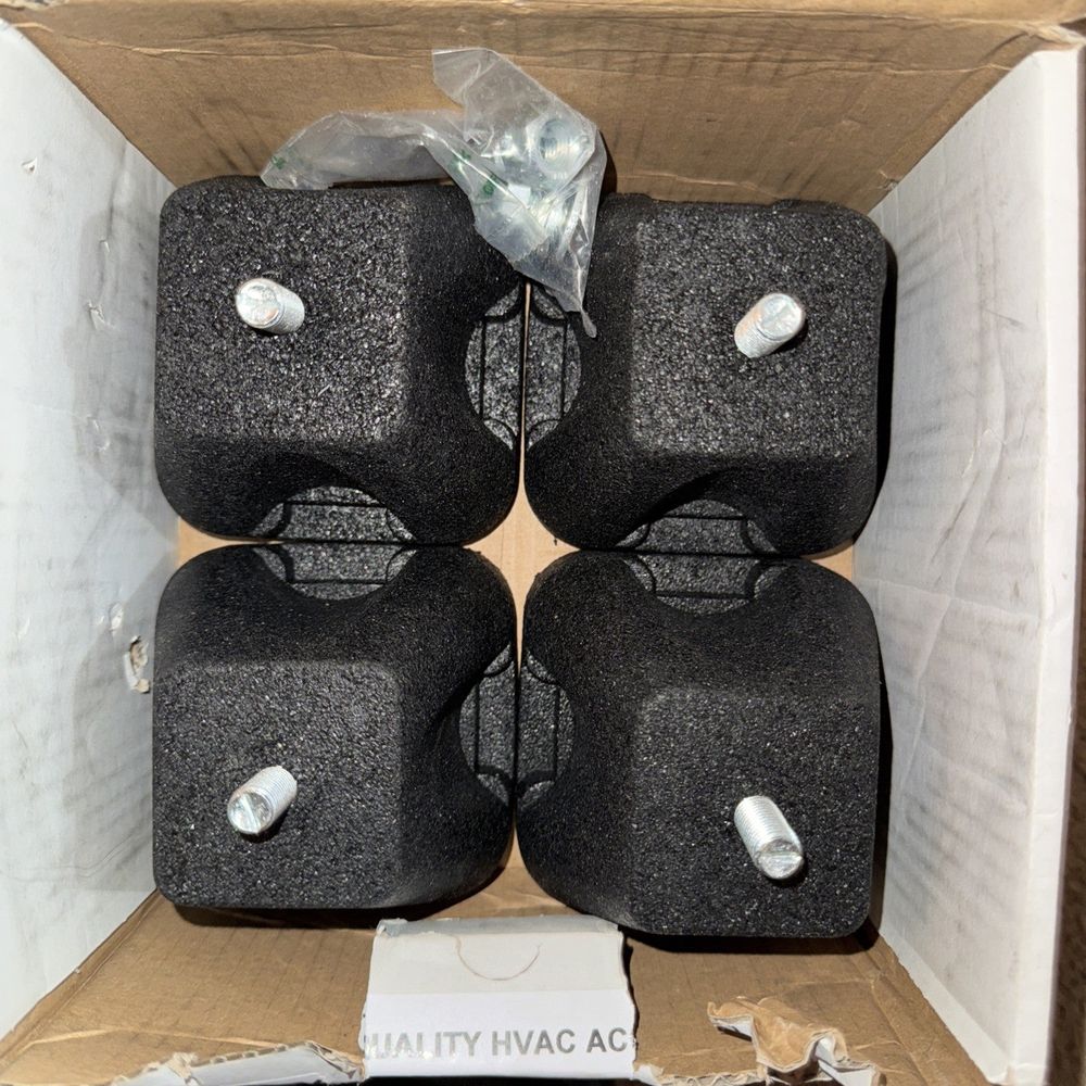 HMAX Sumo Antivibration Support 4" 4Pcs – a box of black and white toilet rolls