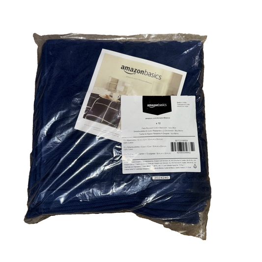 Amazon Basic Resistant Cotton Washcloth 12X12 In