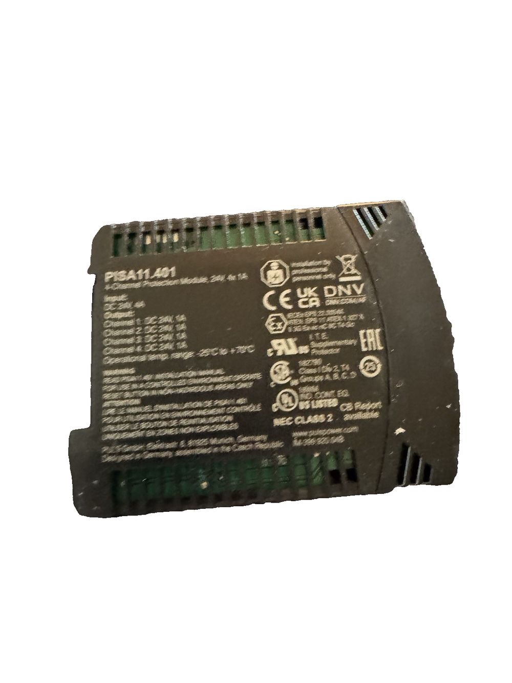 Puls PISA11.401 Protection Module Master Electronics – a black and white photo of a battery