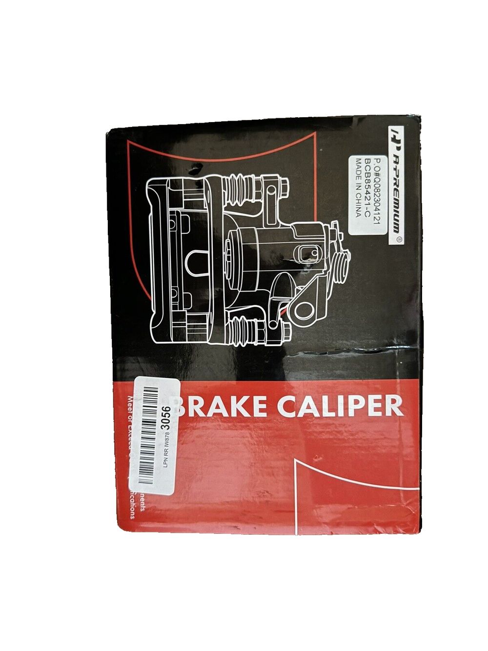 A-Premium Disc Brake Caliper Assembly with Bracket Compatible Select Doge &Jeep, Apremium – a black and red box with a white label