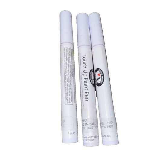 Metal Max Touch Up Paint Pen Acrylic Enamel Rustic Red 3 Pack, Custom Aerosol Products INC – two white lips with a black and white lip