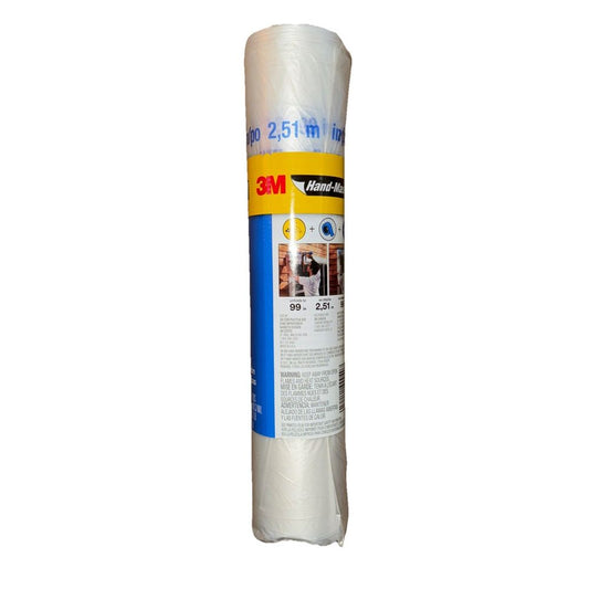 3M Hand Masker Advanced Masking Film, 99 in x 90 ft – 3m white poly poly poly tare