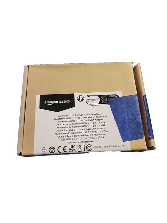 Aluminum usb3.1 type -C to VGA adaper Amazon Basics – a box of blue cloths