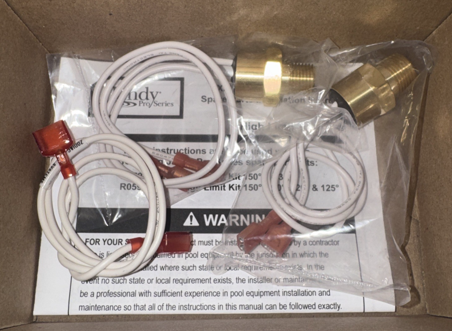 Jandy High Limit Temperature Sensors Kit for Models JXI 260 and 400 052337067539