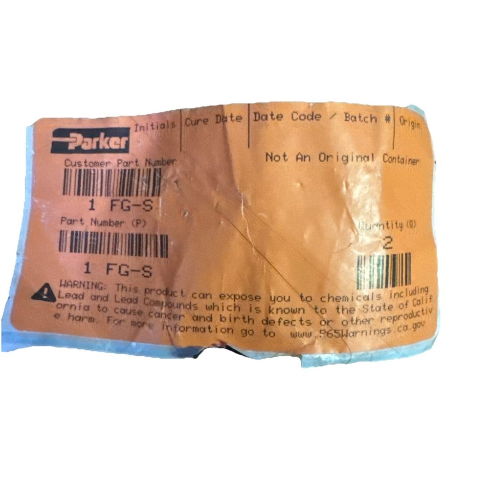 1 1/4 X 1 FG-S Parker Pipe Expander 1-1/4 Female X 1 NPT Male, Steel 2 Pack – a piece of paper with a barcode on it