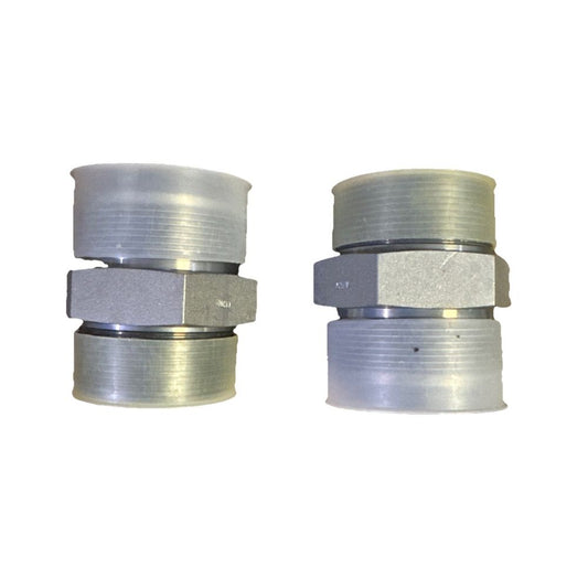 32 FTX-S Parker Male Adapter 2 JIC X 2 NPT Male Steel 2 Pack – a pair of stainless steel fittings